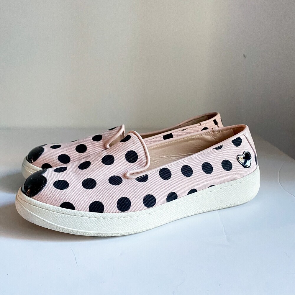 Hogan X Katie Grand Pink Polka Dot Slip on Sneakers 37 Italy - Picture 3 of 8